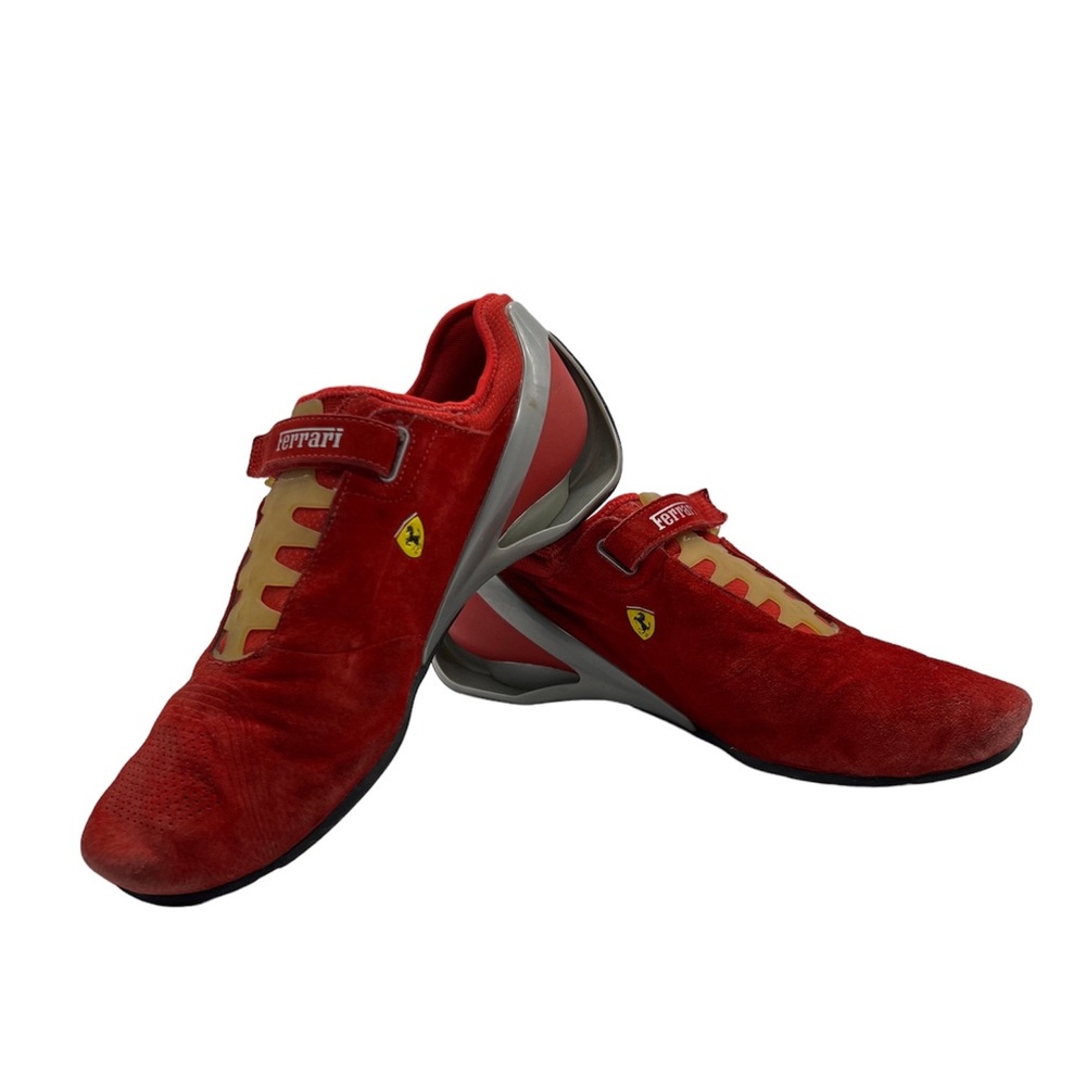 PUMA X FERRARI Mens Suede Leather Velcro Driving Sneaker 10.5